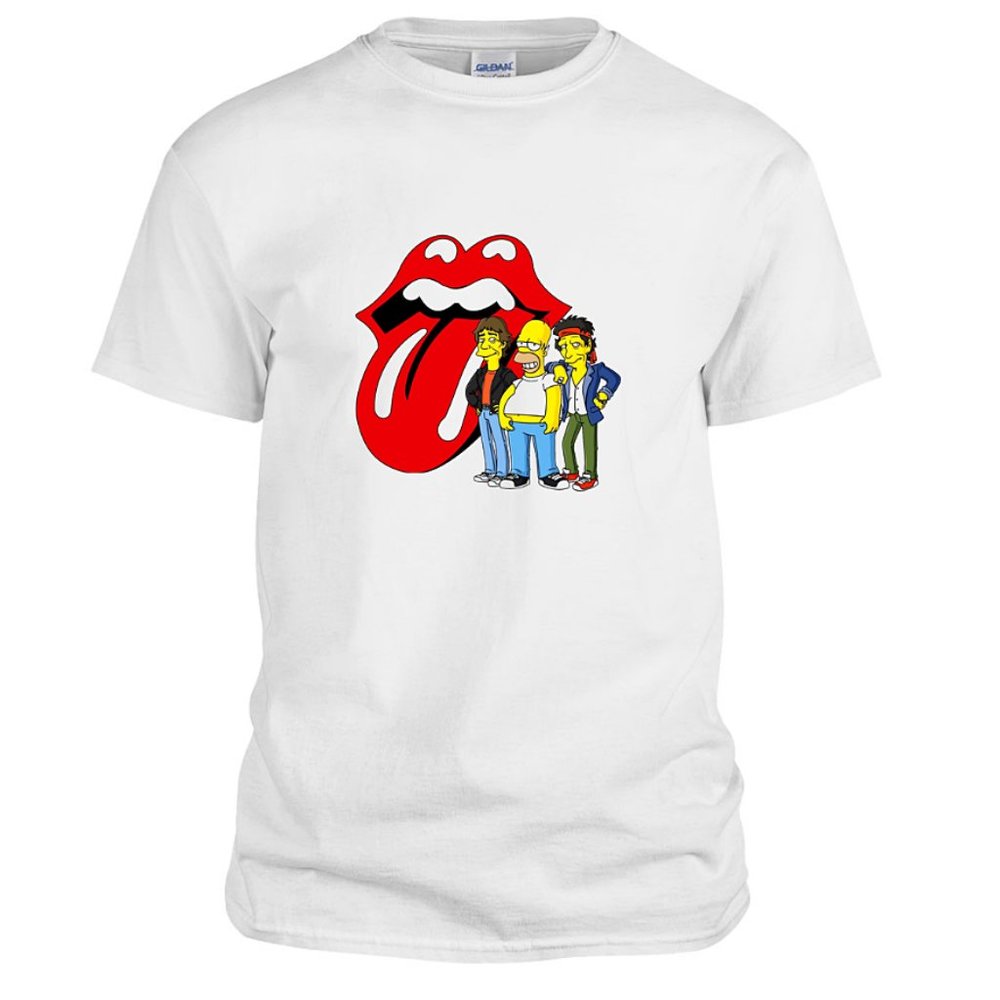 THE ROLLING STONES AND THE SIMPSONS GRAPHIC SHIRT